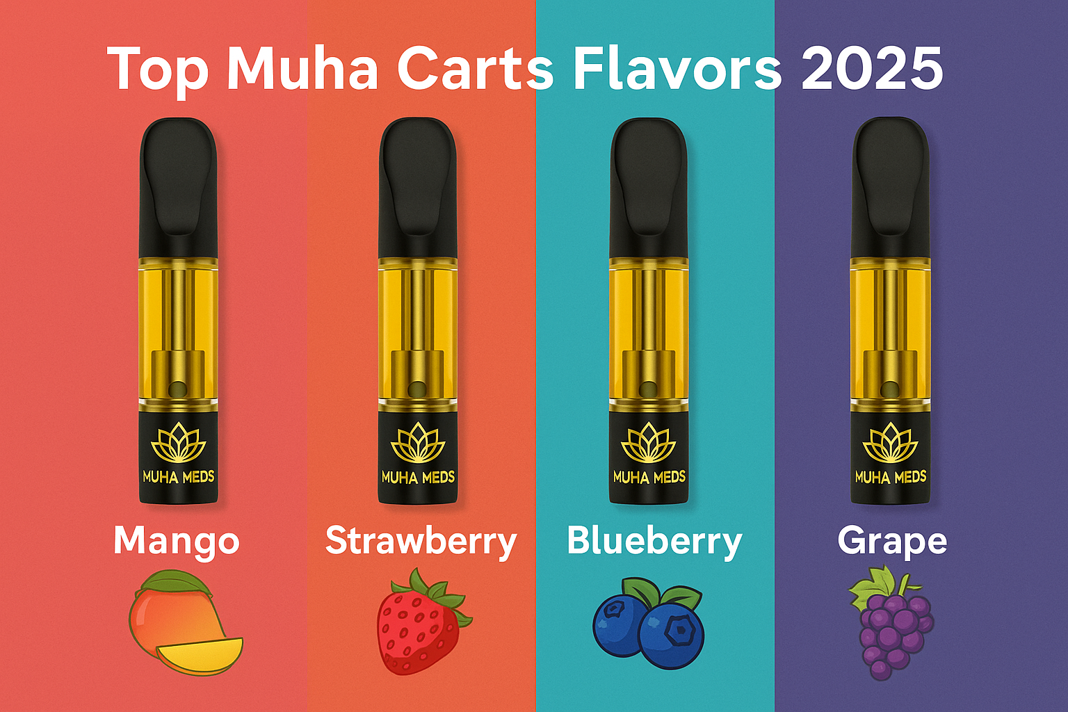 Best Muha Meds Carts Flavors 2025 | Hybrid, Sativa & Indica Strain Vape Cartridges, The Muha Meds Experience: Quality and Variety
Muha Meds has become a premier brand in the cannabis industry, offering an incredible selection of flavored vape cartridges that stand out for their potency and taste. Each Muha Meds cartridge contains 1000mg of THC, compatible with standard 510-thread devices, making them accessible for both beginners and experienced users. What truly sets these vape cartridges apart is Muha Meds' commitment to preserving the full-spectrum terpenes of freshly harvested, flash-frozen cannabis. This preservation of natural plant profiles ensures that every puff delivers an authentic and potent cannabis experience.
Crafted with cannabis-derived terpenes, Muha Meds cartridges offer a genuine flavor profile that enhances the overall effects of the product. The combination of full-spectrum extracts with a sleek, convenient design makes these cartridges the go-to choice for enthusiasts who demand both quality and flavor. Whether you're after a relaxing experience or an uplifting burst of energy, Muha Meds has a flavor profile for every occasion.