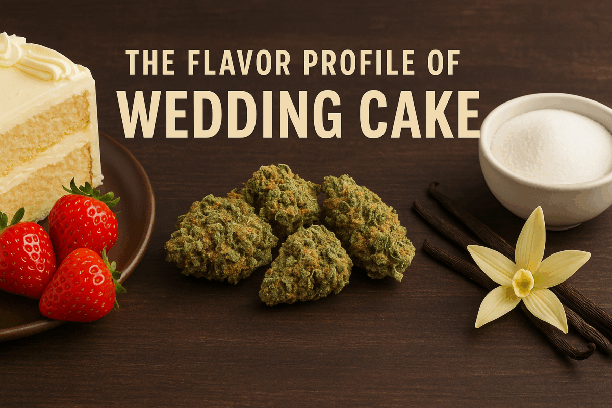 The flavor profile of Wedding Cake strain