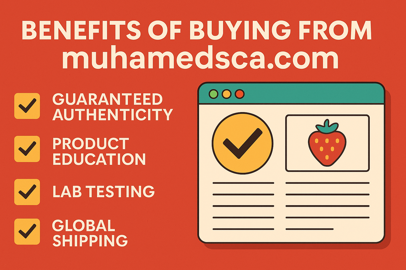 Benefits of Buying from muhamedsca.com